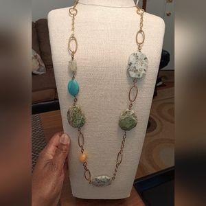 BEAUTIFUL LONG MULTISTONE NECKLACE 🤩